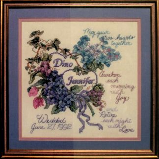 Floral Bouquet Wedding Sampler cross stitch pattern from Vermillion Stitchery VER-S283