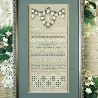 Heirloom Birth Sampler cross stitch pattern from The Victoria Sampler VS-009
