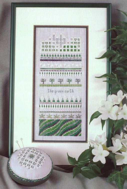 Green Earth Sampler cross stitch pattern from The Victoria Sampler VS-021