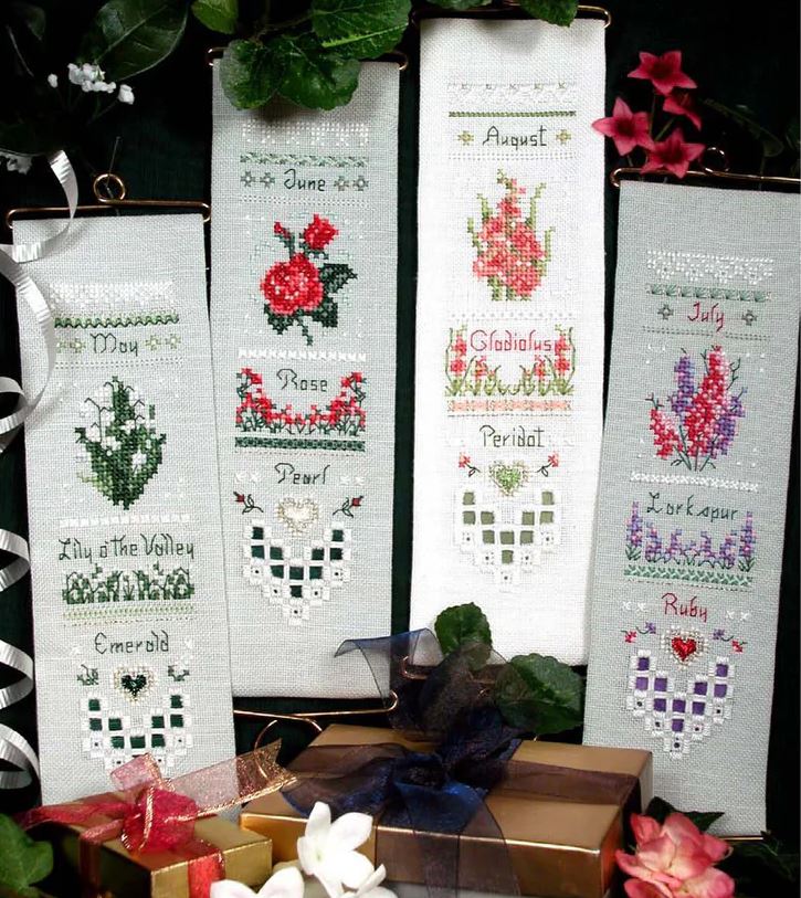 Birthday Bellpulls 3 cross stitch pattern from The Victoria Sampler VS-043
