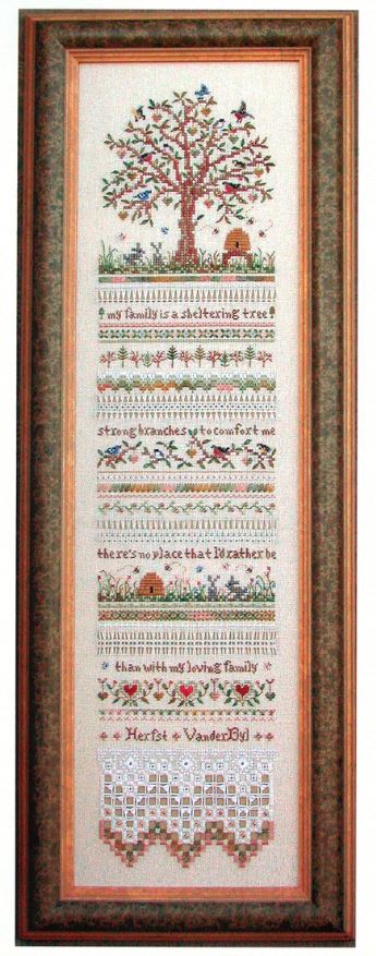 Heirloom Family Sampler cross stitch pattern from The Victoria Sampler VS-044