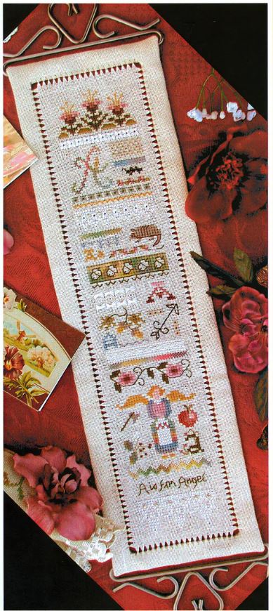 A is for Angel cross stitch pattern from The Victoria Sampler VS-052
