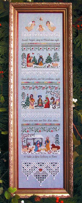 Heirloom Nativity Sampler cross stitch pattern from The Victoria Sampler VS-087
