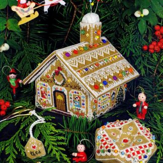 Gingerbread Stitching House cross stitch pattern from The Victoria Sampler VS-110