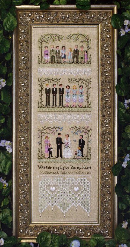 Garden Wedding Sampler cross stitch pattern from The Victoria Sampler VS-126