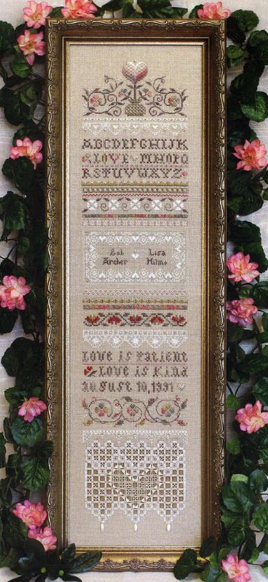 Love Is... Patient cross stitch pattern from The Victoria Sampler VS-132