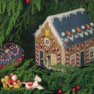 Candy Cane Cottage cross stitch pattern from The Victoria Sampler VS-135