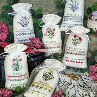 Herbal Sachets cross stitch pattern from The Victoria Sampler VS-138