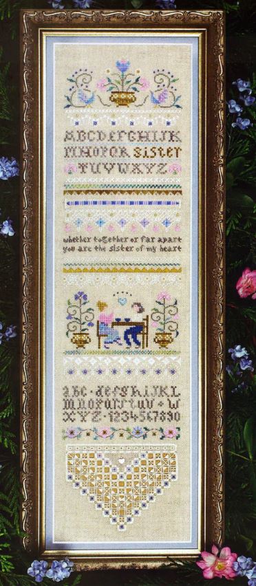 Sister Sampler cross stitch pattern from The Victoria Sampler VS-184