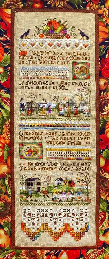 Thanksgiving Sampler cross stitch pattern from The Victoria Sampler VS-199