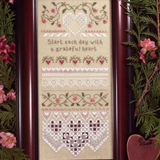 A Grateful Heart Sampler cross stitch pattern from The Victoria Sampler VS-241