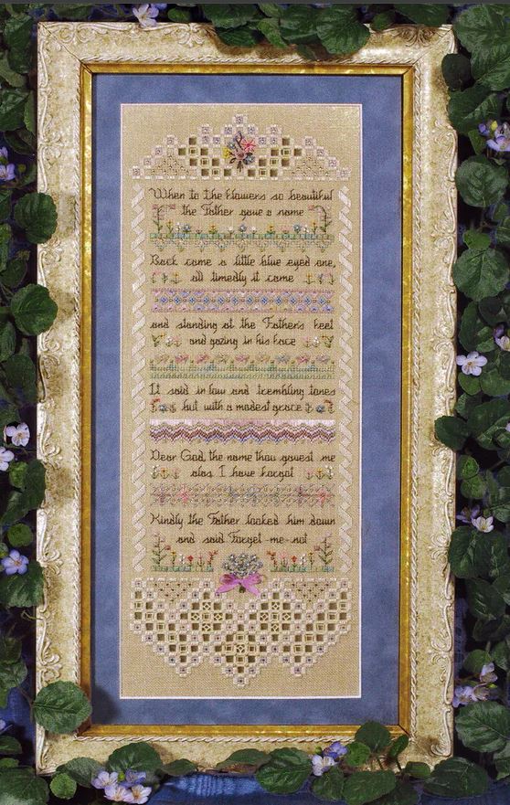 Forget-Me-Not Sampler cross stitch pattern from The Victoria Sampler VS-LR02
