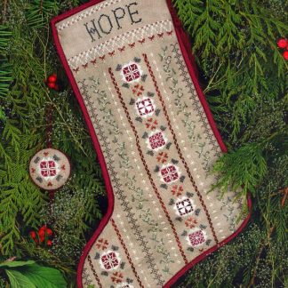 Mistletoe Stocking cross stitch pattern from The Victoria Sampler VS-LR03