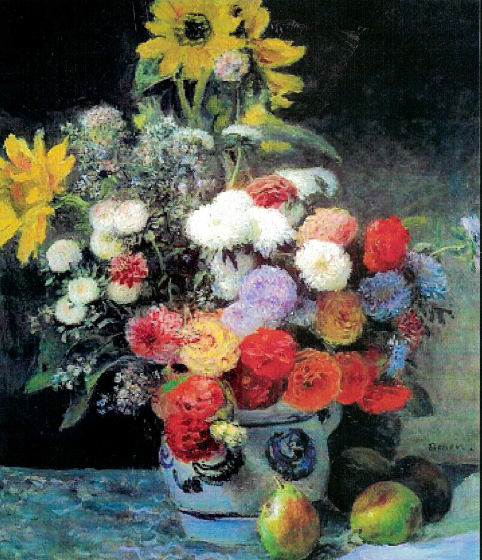 Mixed Flowers in a Vase cross stitch pattern from Cross Stitch Collectibles XS-RE29