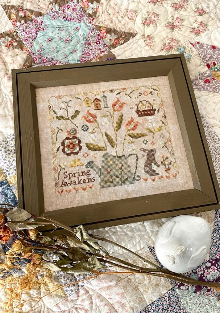 Spring Awakens cross stitch pattern from Blueberry Ridge Designs BBR-038