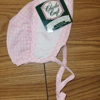 Charles Craft Baby bonnet - pink gingham
