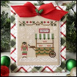 Crepe Cart cross stitch pattern from Country Cottage Needleworks CCN-CM06