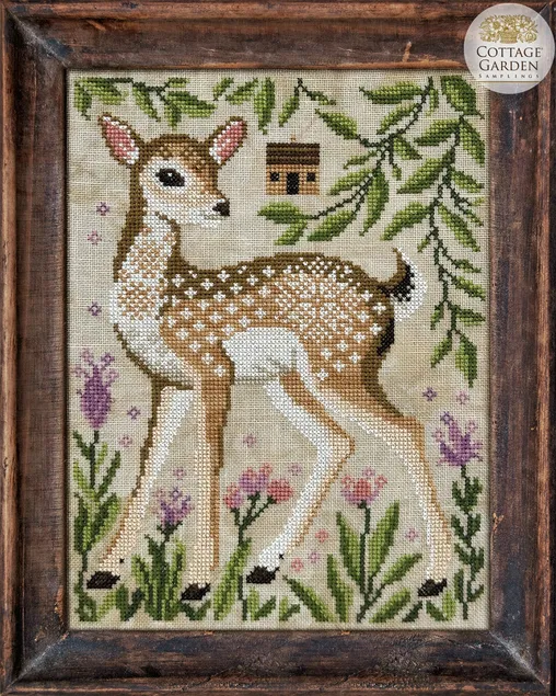 The Fawn cross stitch pattern from Cottage Garden Samplings CGS-1137