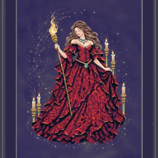 Rhea, Priestess of Fire cross stitch pattern from Cross Stitching Art CSA-RHE