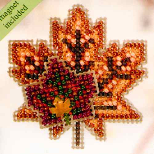 Maple Leaves cross stitch bead kit from Mill Hill MH-180202