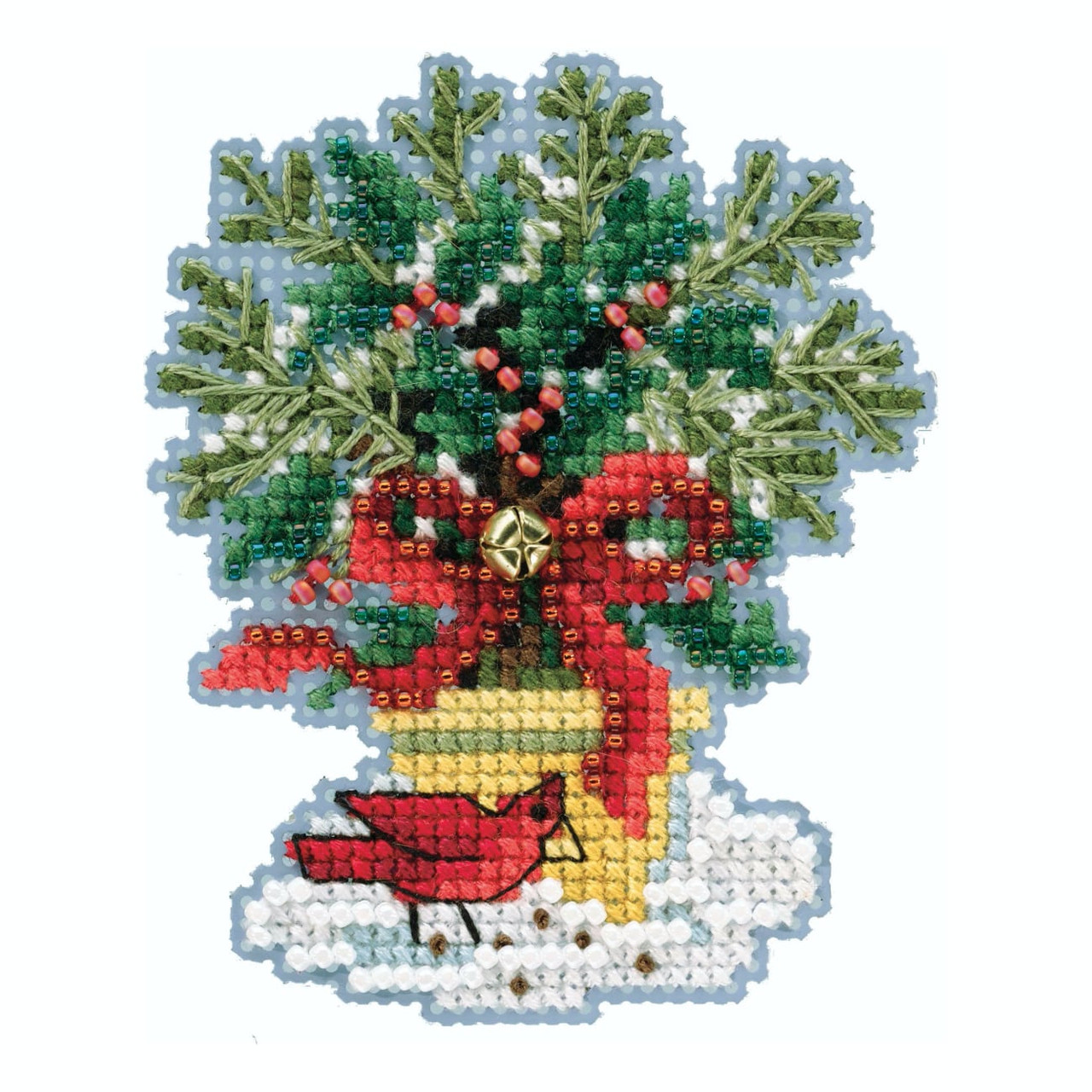 Evergreen Topiary cross stitch bead kit from Mill Hill MH-182035