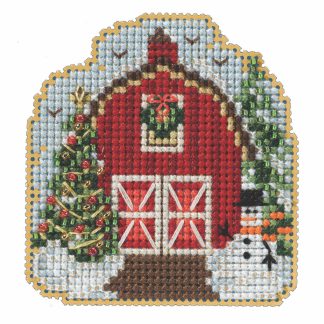 Winter Barn cross stitch bead kit from Mill Hill MH-182233