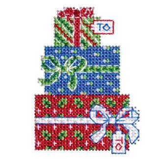 Gift Trio cross stitch bead kit from Mill Hill MH-182332