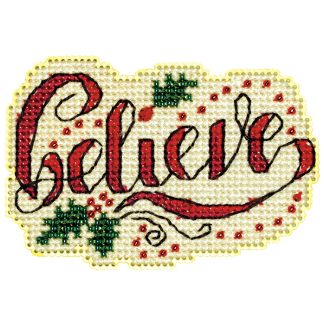 Holly Believe cross stitch bead kit from Mill Hill MH-182333