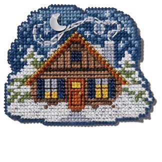 Cozy Cabin cross stitch bead kit from Mill Hill MH-182434