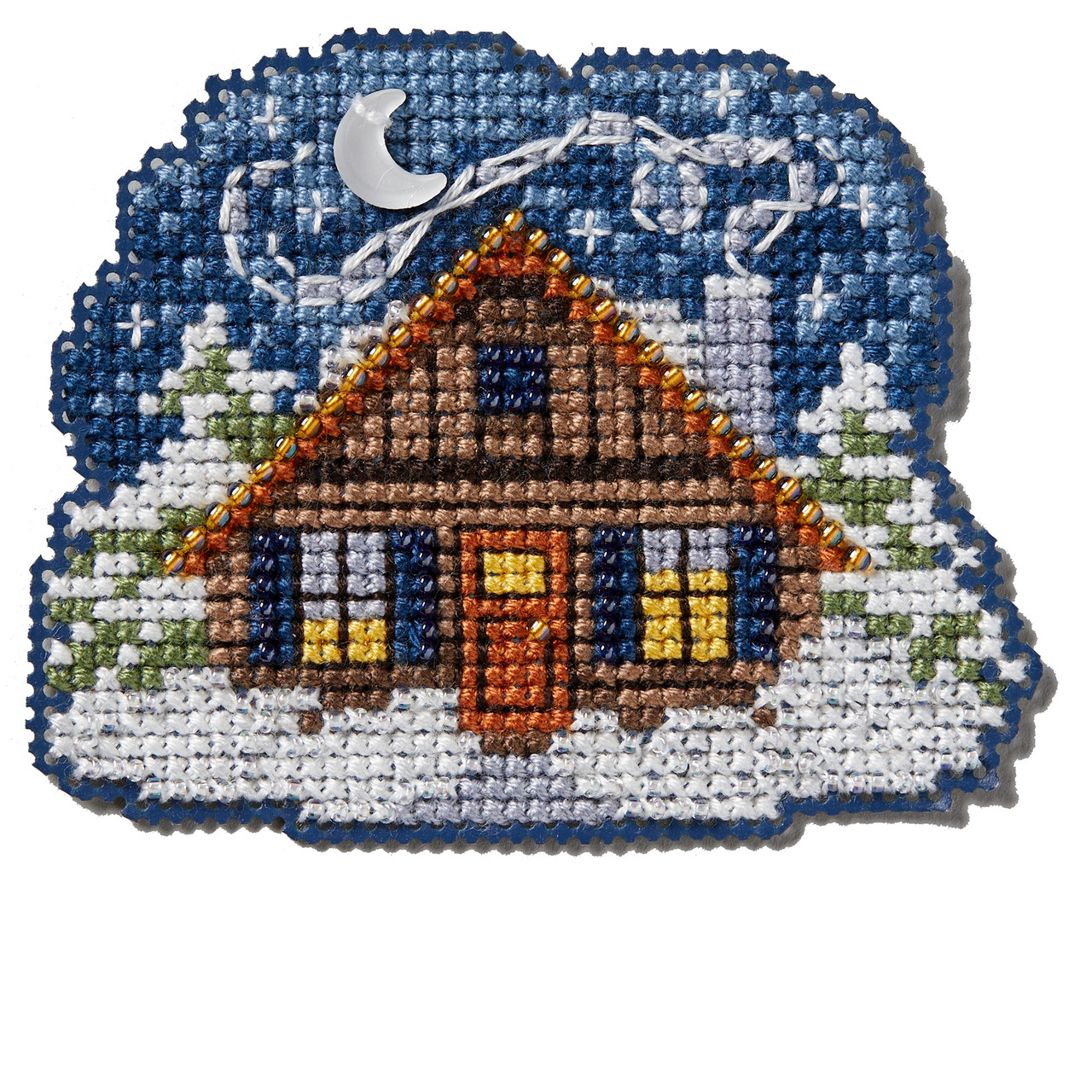 Cozy Cabin cross stitch bead kit from Mill Hill MH-182434