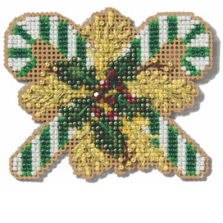 Green Candy Canes cross stitch bead kit from Mill Hill MH-182532