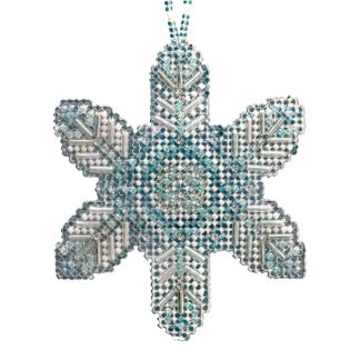 Opal Ice Snowflake cross stitch bead kit from Mill Hill MH-212013