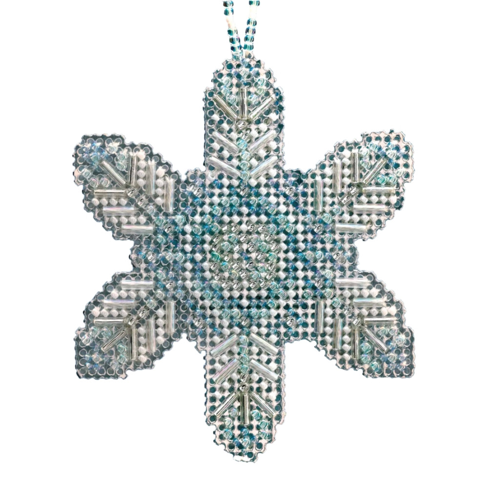Opal Ice Snowflake cross stitch bead kit from Mill Hill MH-212013