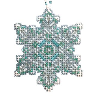 Aqua Mist Snowflake cross stitch bead kit from Mill Hill MH-212015