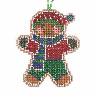 Gingerbread Lad cross stitch bead kit from Mill Hill MH-212111