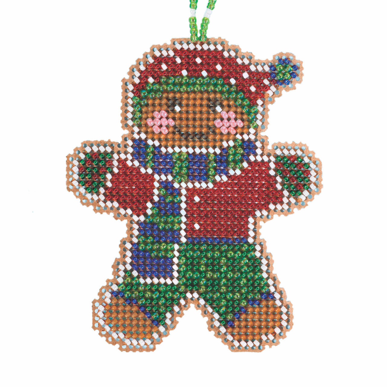 Gingerbread Lad cross stitch bead kit from Mill Hill MH-212111