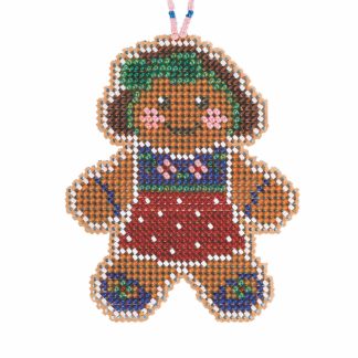 Gingerbread Lass cross stitch bead kit from Mill Hill MH-212113