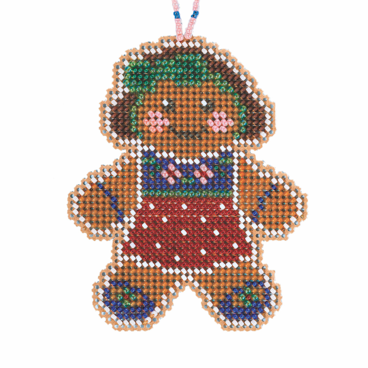Gingerbread Lass cross stitch bead kit from Mill Hill MH-212113