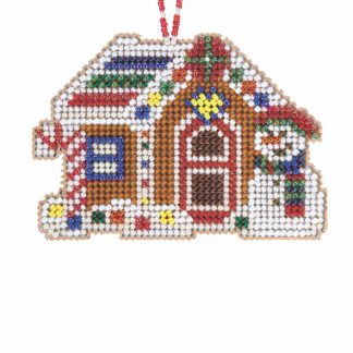 Gingerbread Cabin cross stitch bead kit from Mill Hill MH-212114