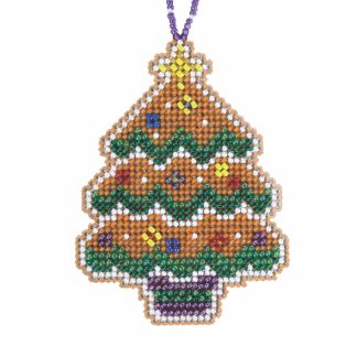 Gingerbread Tree cross stitch bead kit from Mill Hill MH-212115