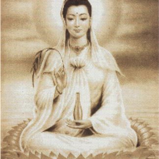 Chinese Goddess of Mercy cross stitch pattern from Pinn Stitch PN-LEKE06