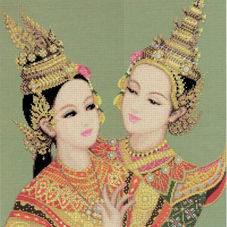 Two Thai Dancers cross stitch pattern from Pinn Stitch PN-LETD01