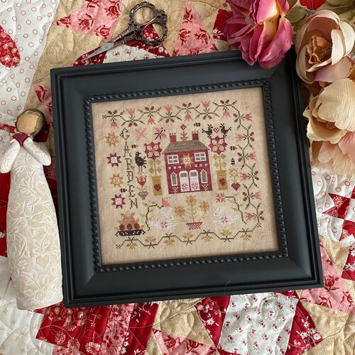 Summer Garden at Cranberry Manor cross stitch pattern from Pansy Patch Quilts & Stitchery PPQS-038