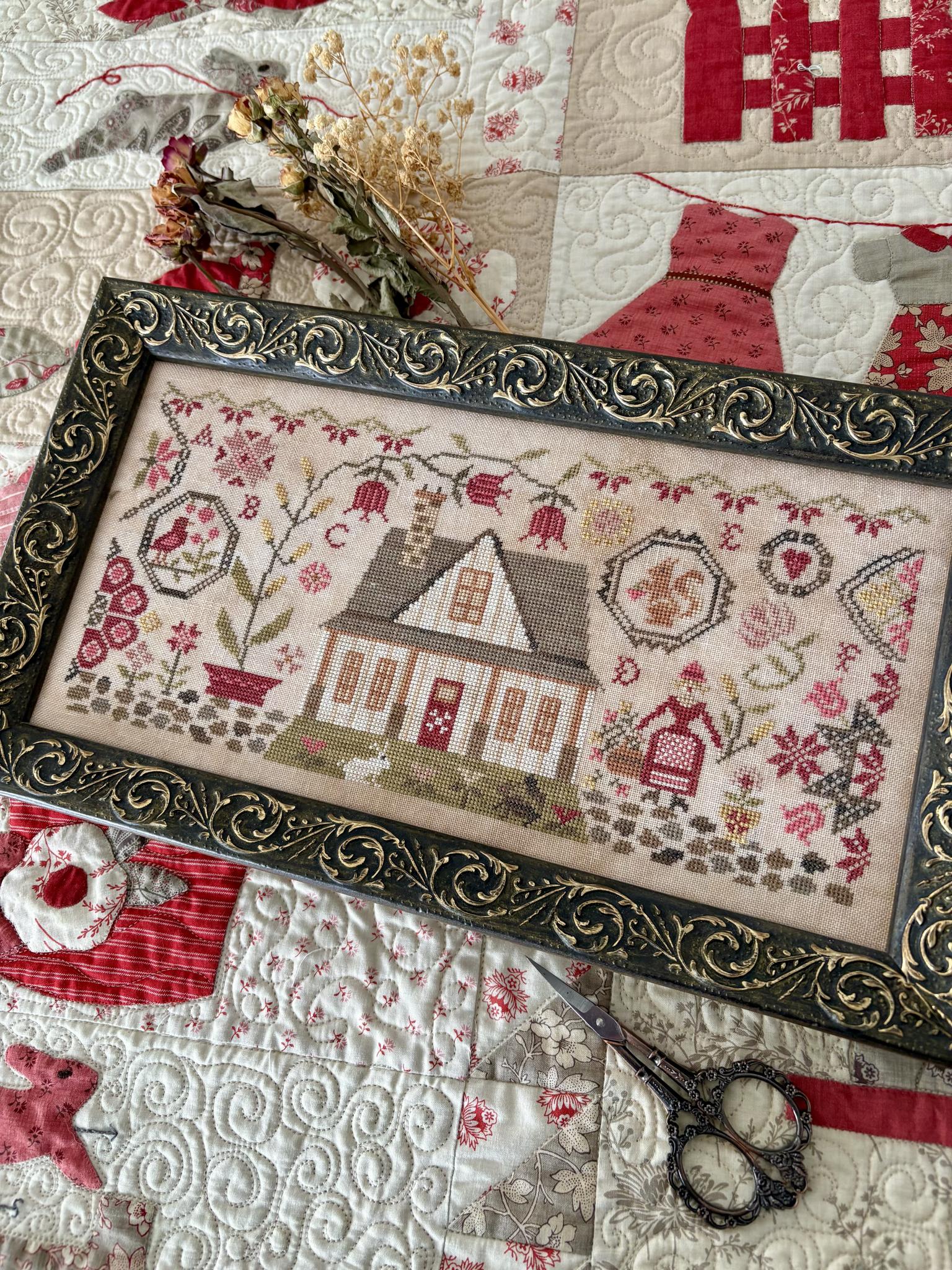 Quaker Farmhouse cross stitch pattern from Pansy Patch Quilts & Stitchery PPQS-QUA