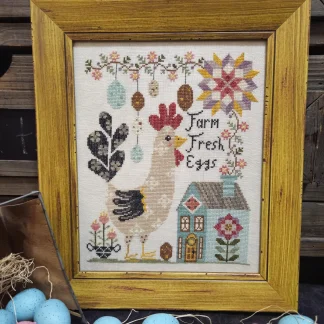 Rudy Rooster cross stitch pattern from Quaint Rose Needlearts QRN-RUD