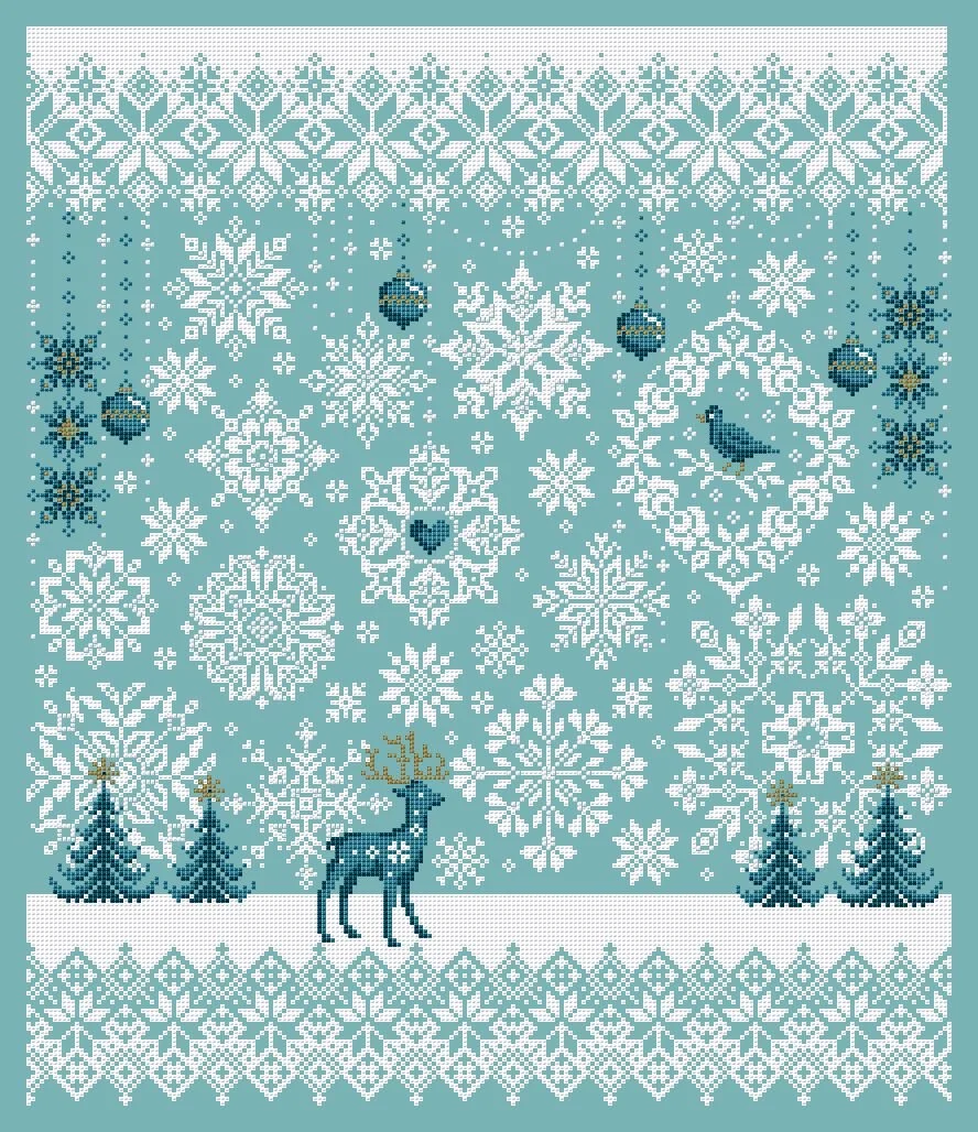 Falling Snow cross stitch pattern from Shannon Christine Designs SCD-FAL