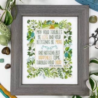 An Irish Blessing cross stitch pattern from Tiny Modernist TM-2320