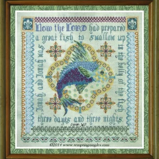 Jonah's Whale cross stitch pattern from Tempting Tangles Designs TT-JON
