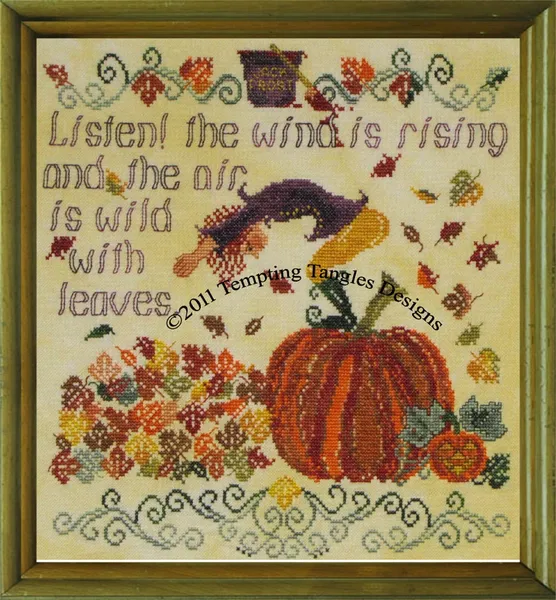 Jumpin' Jack Frost cross stitch pattern from Tempting Tangles Designs TT-JUM