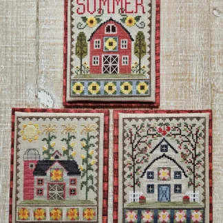 Summer Barn Trio cross stitch pattern from Waxing Moon Designs WMD-224